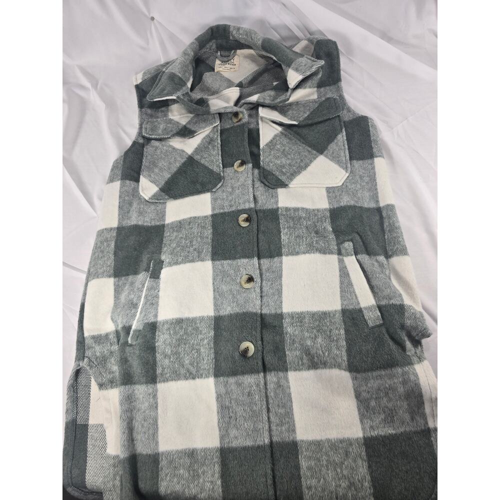 Ashley 26 International Sleeveless Plaid Vest Women’s Large Fall Layer Shacket